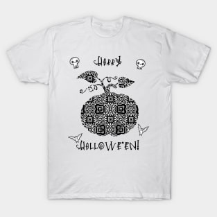 Happy Black and White Halloween T-Shirt